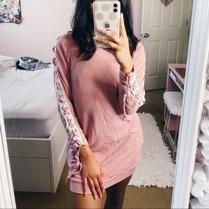 Baby Pink Sweater Dress